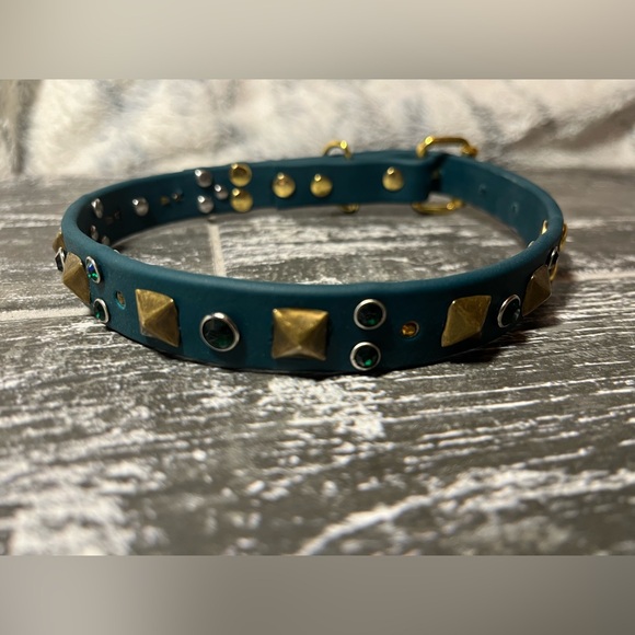 Crystal gem biothane handmade dog collar - Picture 3 of 9